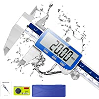Pie de Rey- Qfun Calibre Digital Profesional 150mm de Acero Inoxidable con Gran Pantalla LCD(con batería gratis) - Pie…